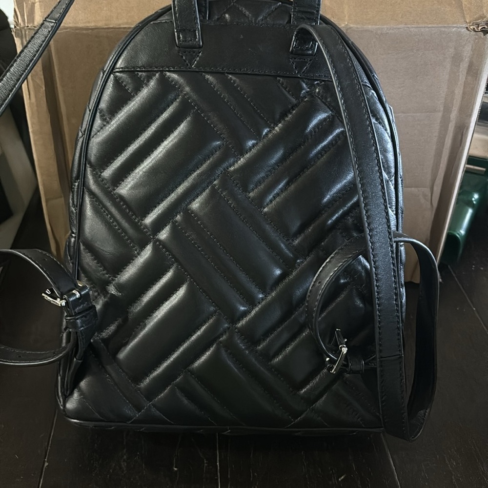 NWT all leather Abbey Kors Backpack - Picture 2 of 9
